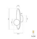 Brüksel Gold Marble Mid-Size Wall Sconce - Heka Lighting & Trading Limited