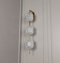 Sofia Triple Acrylic Antique Wall Sconce 90 Cm - Heka Lighting & Trading Limited