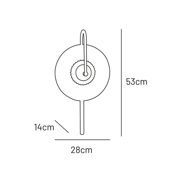 Vitale Tek Glass Antique Led Wall Sconce