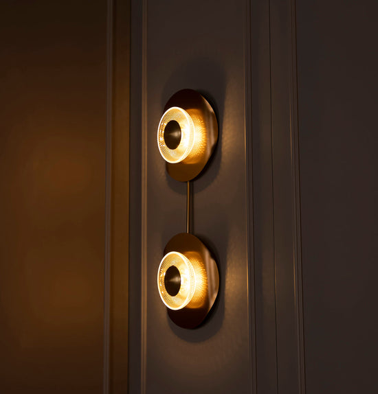 Pedesa 2 Piece Frosted Glass Antique Led Wall Sconce