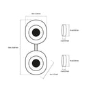 Pedesa 2 Piece Frosted Glass Antique Led Wall Sconce