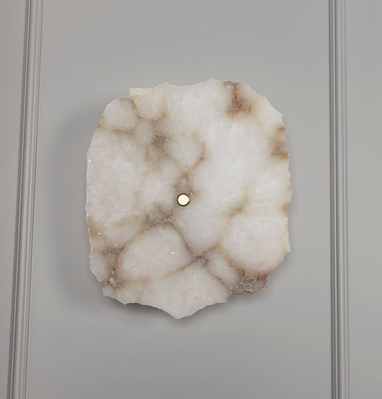 Antwerp Single White Marble Antique Led Wall Sconce