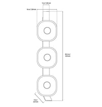 Üsküp Transparent Crystal Chrome Triple Led Wall Sconce - Heka Lighting & Trading Limited