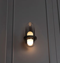 Kabil Single Smoked Glass Gray Wall Sconce 32 Cm - Heka Lighting & Trading Limited