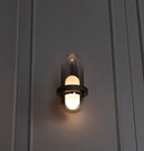 Kabil Single Smoked Glass Gray Wall Sconce 32 Cm - Heka Lighting & Trading Limited