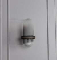Kabil Single Smoked Glass Gray Wall Sconce 32 Cm - Heka Lighting & Trading Limited