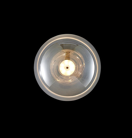 Labranda Single Smoked Glass Black Led Wall Sconce 15 Cm