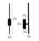 Assos Black Led Wall Sconce 50 Cm - Heka Lighting & Trading Limited