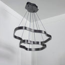 Marsis 2-Row Stainless Platinum Living Room Led Chandelier - Heka Lighting & Trading Limited