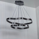 Marsis 2-Row Stainless Platinum Living Room Led Chandelier - Heka Lighting & Trading Limited
