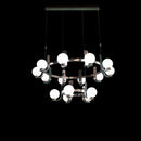 Havana Chrome-Platinum 15' Soft Glass Living Room Chandelier 105 Cm - Heka Lighting & Trading Limited