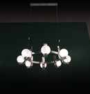 Havana Chrome-Platinum 8-Piece Soft Glass Living Room Chandelier 85 Cm - Heka Lighting & Trading Limited