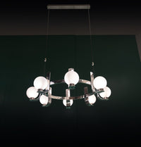 Havana Chrome-Platinum 8-Piece Soft Glass Living Room Chandelier 85 Cm - Heka Lighting & Trading Limited