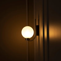 Havana Chrome Platinum Single Soft Glass Led Wall Sconce - Heka Lighting & Trading Limited