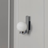 Havana Chrome Platinum Single Soft Glass Led Wall Sconce - Heka Lighting & Trading Limited
