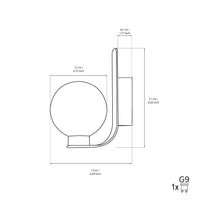 Havana Chrome Platinum Single Soft Glass Led Wall Sconce - Heka Lighting & Trading Limited