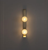 Helsingör Double Bubbly Soft Glass Antique Wall Sconce - Heka Lighting & Trading Limited