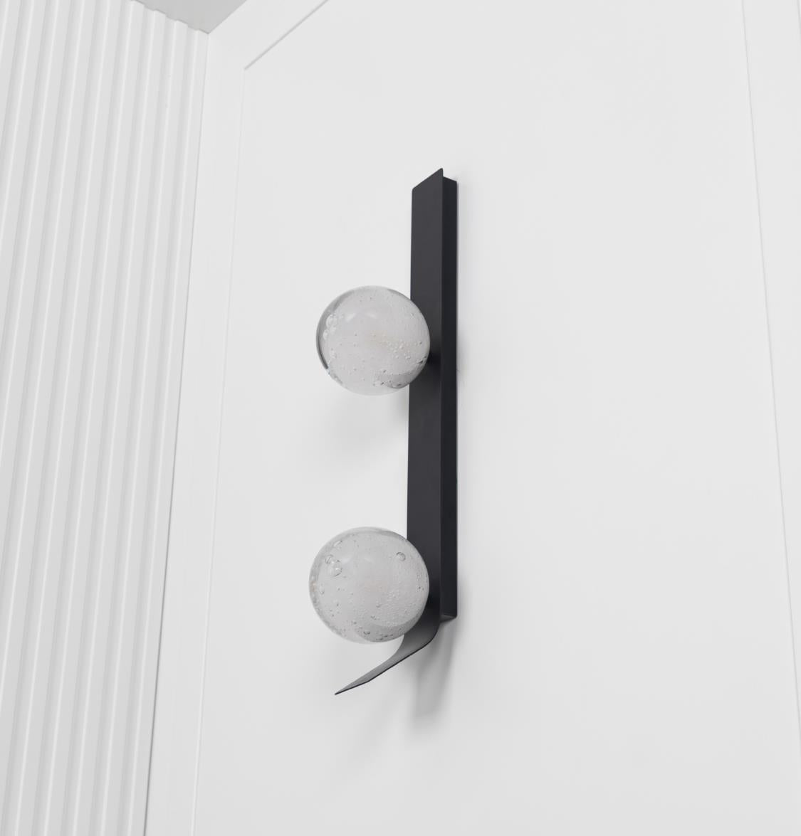 Helsingör Double Bubbly Soft Glass Black Wall Sconce - Heka Lighting & Trading Limited