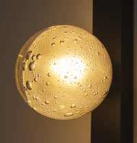 Helsingör Double Bubbly Soft Glass Black Wall Sconce - Heka Lighting & Trading Limited