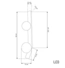 Helsingör Double Bubbly Soft Glass Black Wall Sconce - Heka Lighting & Trading Limited