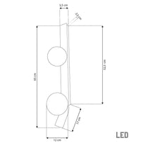 Helsingör Double Bubbly Soft Glass Black Wall Sconce - Heka Lighting & Trading Limited