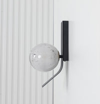 Helsingör Single Bubbly Soft Glass Black Wall Sconce - Heka Lighting & Trading Limited