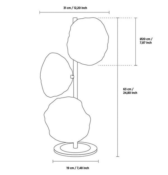 Hobart Honey Glass Brushed Brass Table Lamp