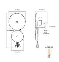 Honaz Two Glass Antique Wall Sconce - Heka Lighting & Trading Limited