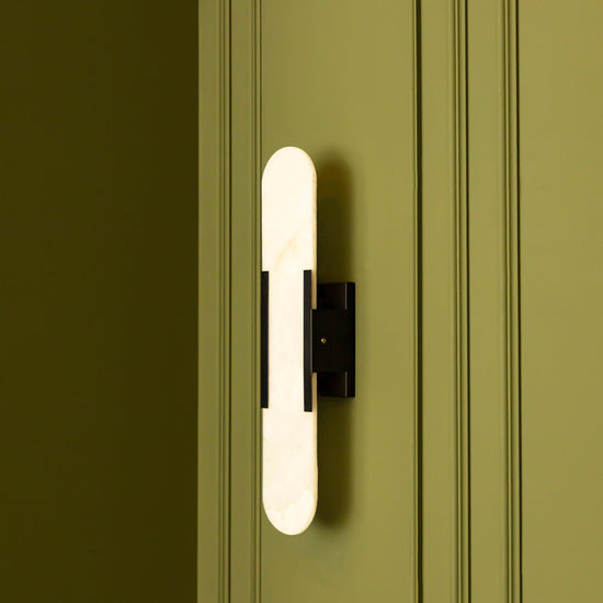 Hristos Black Marble Wall Sconce 50 Cm