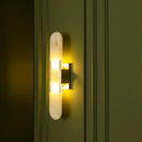 Hristos Bright Chrome Marble Wall Sconce 50 Cm - Heka Lighting & Trading Limited