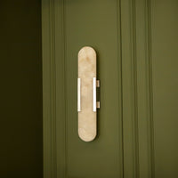 Hristos Bright Chrome Marble Wall Sconce 50 Cm - Heka Lighting & Trading Limited