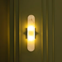 Hristos Bright Chrome Marble Wall Sconce 50 Cm - Heka Lighting & Trading Limited