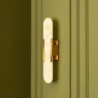 Hristos Brushed Brass Marble Wall Sconce - Heka Lighting & Trading Limited