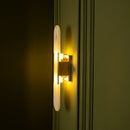 Hristos Brushed Brass Marble Wall Sconce - Heka Lighting & Trading Limited