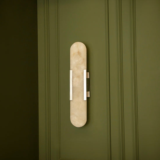 Hristos Matte Chrome Marble Wall Sconce 50 Cm