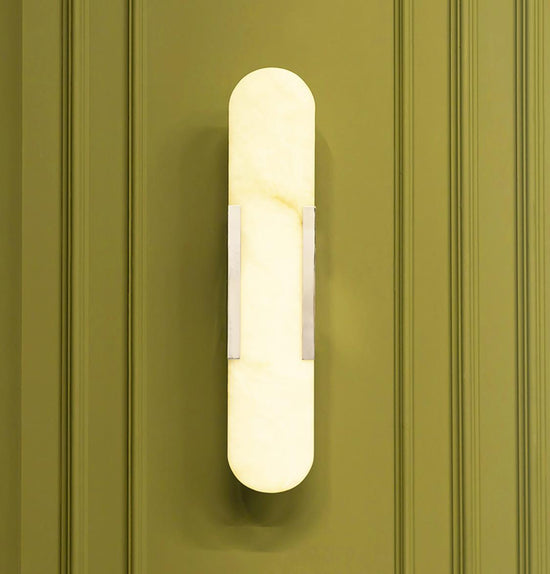 Hristos Matte Chrome Marble Wall Sconce 50 Cm