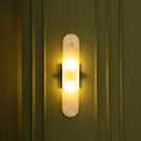 Hristos Matte Chrome Marble Wall Sconce 50 Cm - Heka Lighting & Trading Limited