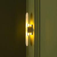 Hristos Matte Chrome Marble Wall Sconce 50 Cm - Heka Lighting & Trading Limited