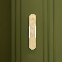 Hristos Matte Chrome Marble Wall Sconce 50 Cm - Heka Lighting & Trading Limited