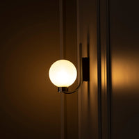 Havana Chrome Platinum Single Soft Glass Led Wall Sconce - Heka Lighting & Trading Limited