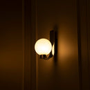 Havana Chrome Platinum Single Soft Glass Led Wall Sconce - Heka Lighting & Trading Limited