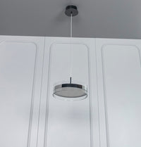 Berlin Platinum Stainless Transparent Glass Pendant Light Chandelier 30 Cm