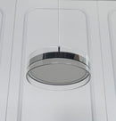 Berlin Platinum Stainless Transparent Glass Pendant Light Chandelier 30 Cm