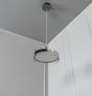 Berlin Platinum Stainless Transparent Glass Pendant Light Chandelier 30 Cm
