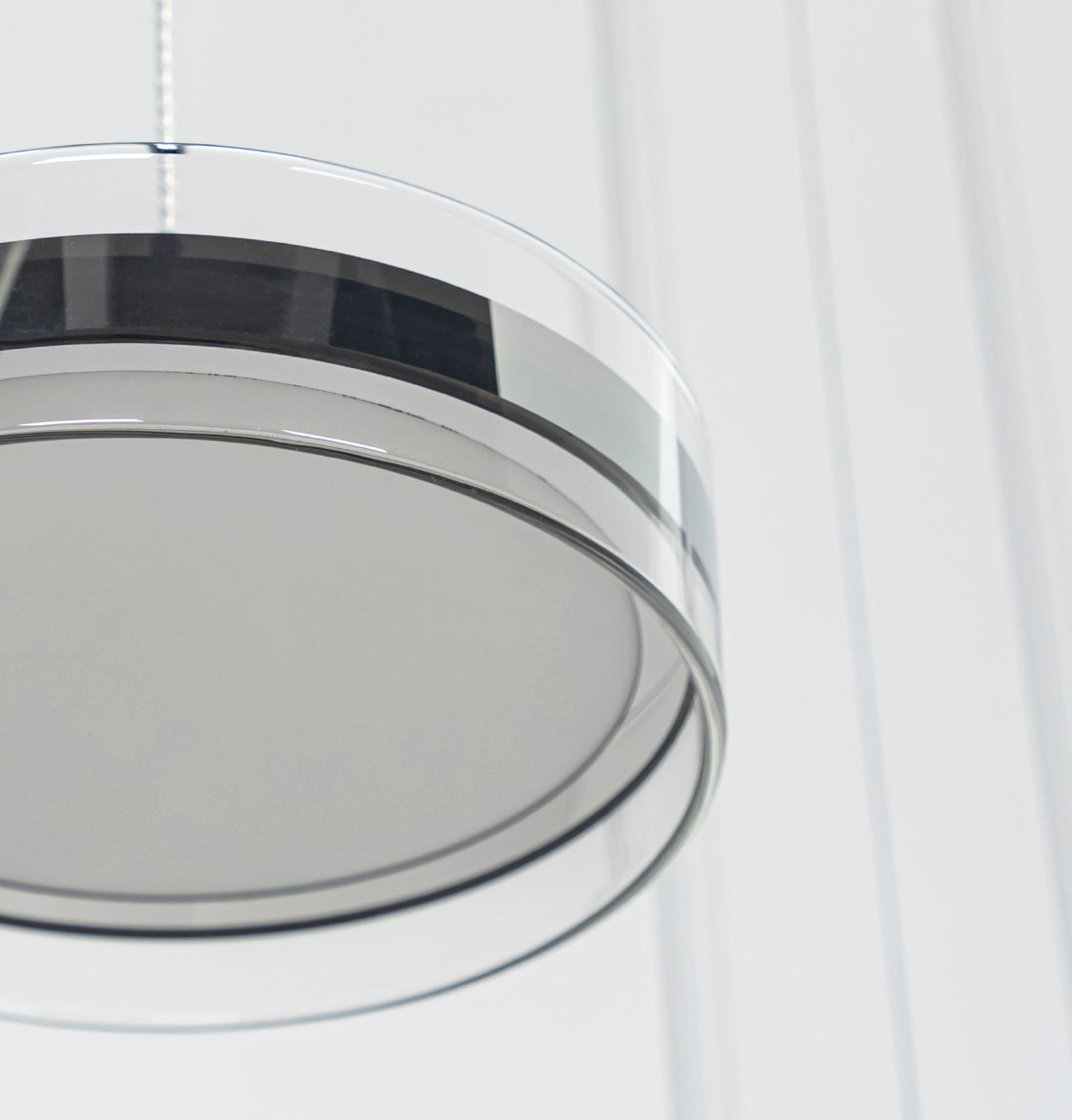 Berlin Platinum Stainless Transparent Glass Pendant Light Chandelier 30 Cm
