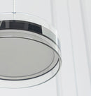 Berlin Platinum Stainless Transparent Glass Pendant Light Chandelier 30 Cm