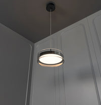 Berlin Platinum Stainless Transparent Glass Pendant Light Chandelier 30 Cm