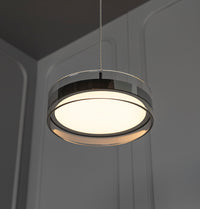 Berlin Platinum Stainless Transparent Glass Pendant Light Chandelier 30 Cm