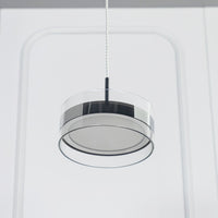 Berlin Platinum Stainless Transparent Glass Pendant Light Chandelier 20 Cm
