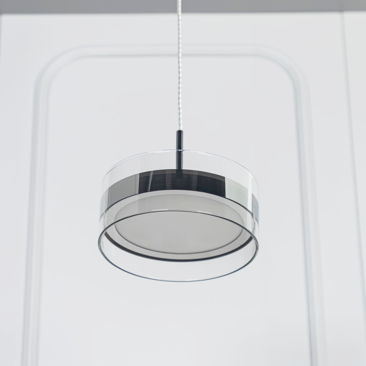 Berlin Platinum Stainless Transparent Glass Pendant Light Chandelier 20 Cm